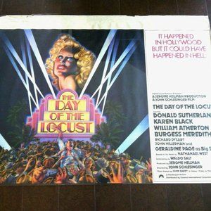 Vintage Movie Poster The Day of the Locust 1975 Original Film Donald Sutherland